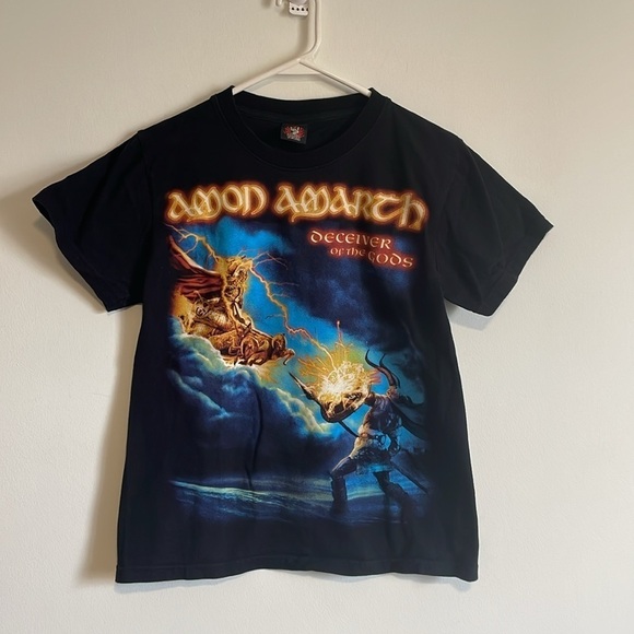 Amon Amarth Band Deceiver of the Gods T-Shirt Black Blue Metal Small Rock Yeah - Picture 1 of 14
